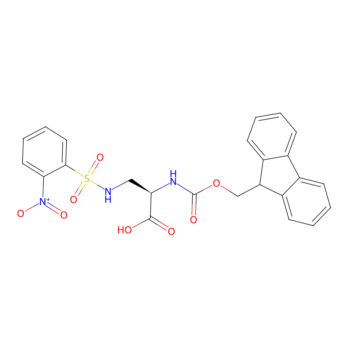 Fmoc-D-Dap(Ns)-OH molecular structure, CAS 487027-90-7