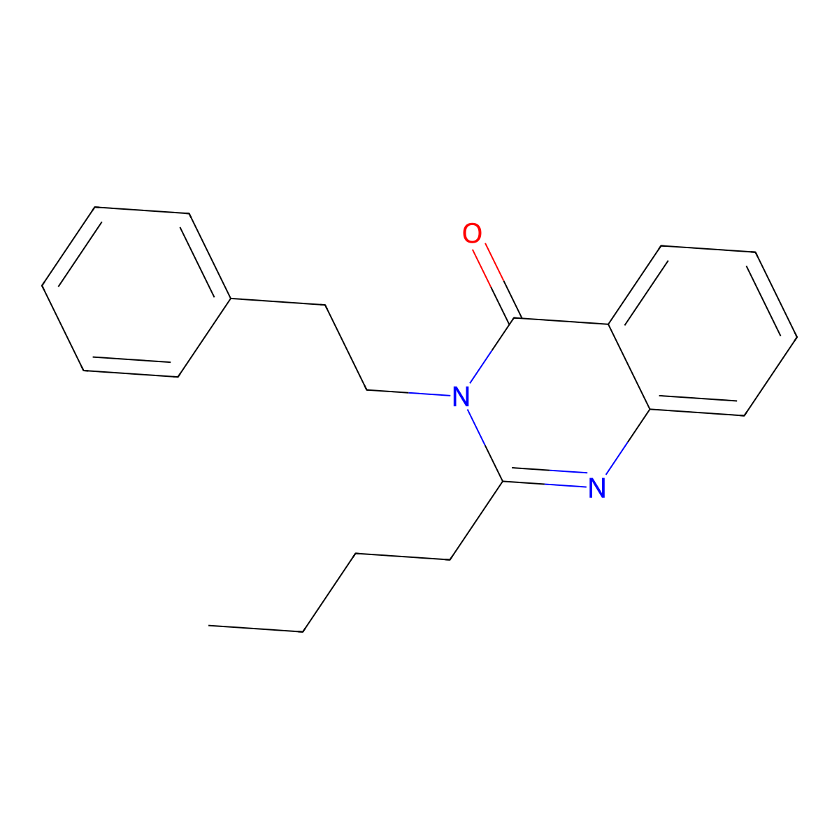 2-butyl-3-(2-phenylethyl)-4(3H)-quinazolinone molecular structure, CAS 487031-46-9