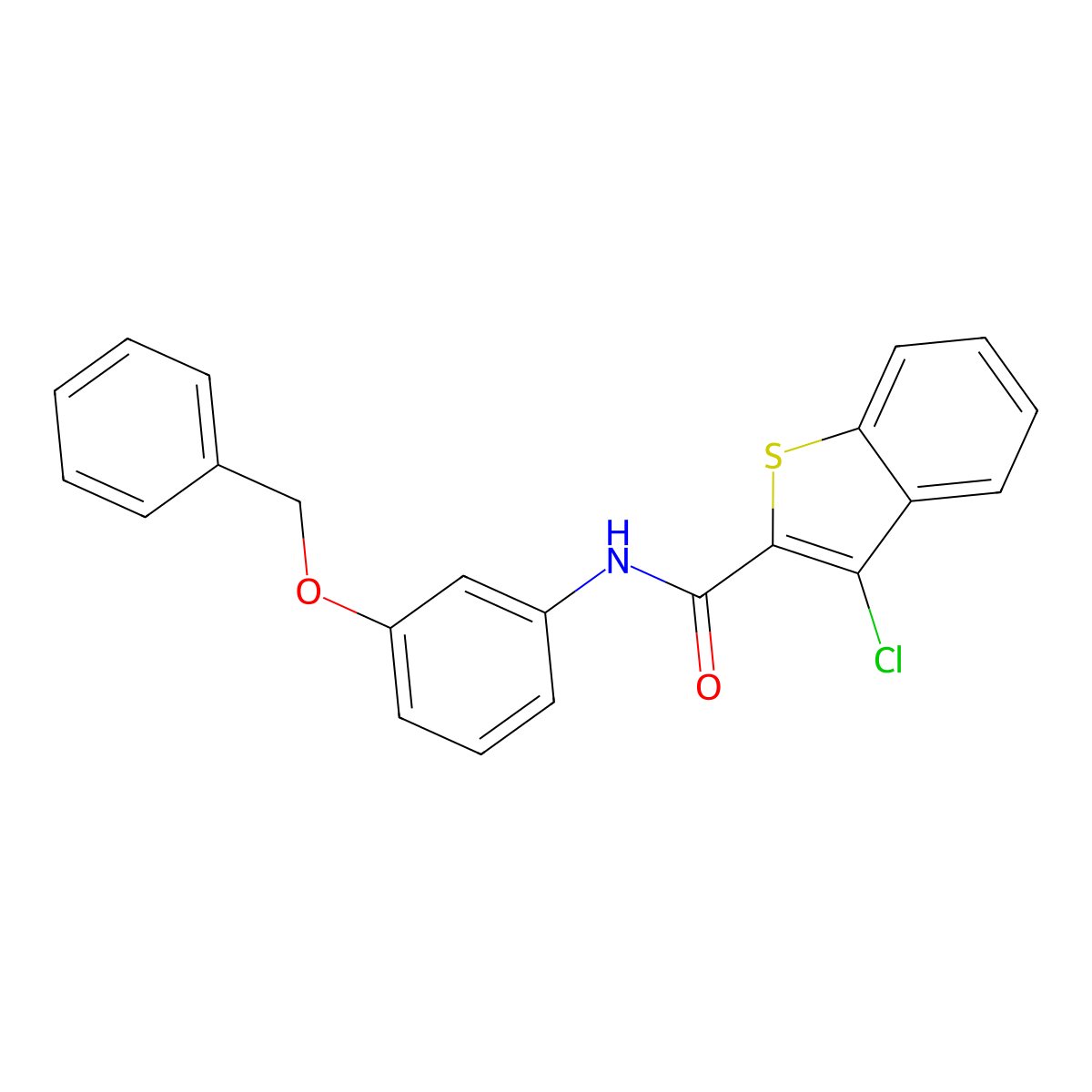N-[3-(benzyloxy)phenyl]-3-chloro-1-benzothiophene-2-carboxamide molecular structure, CAS 487036-21-5