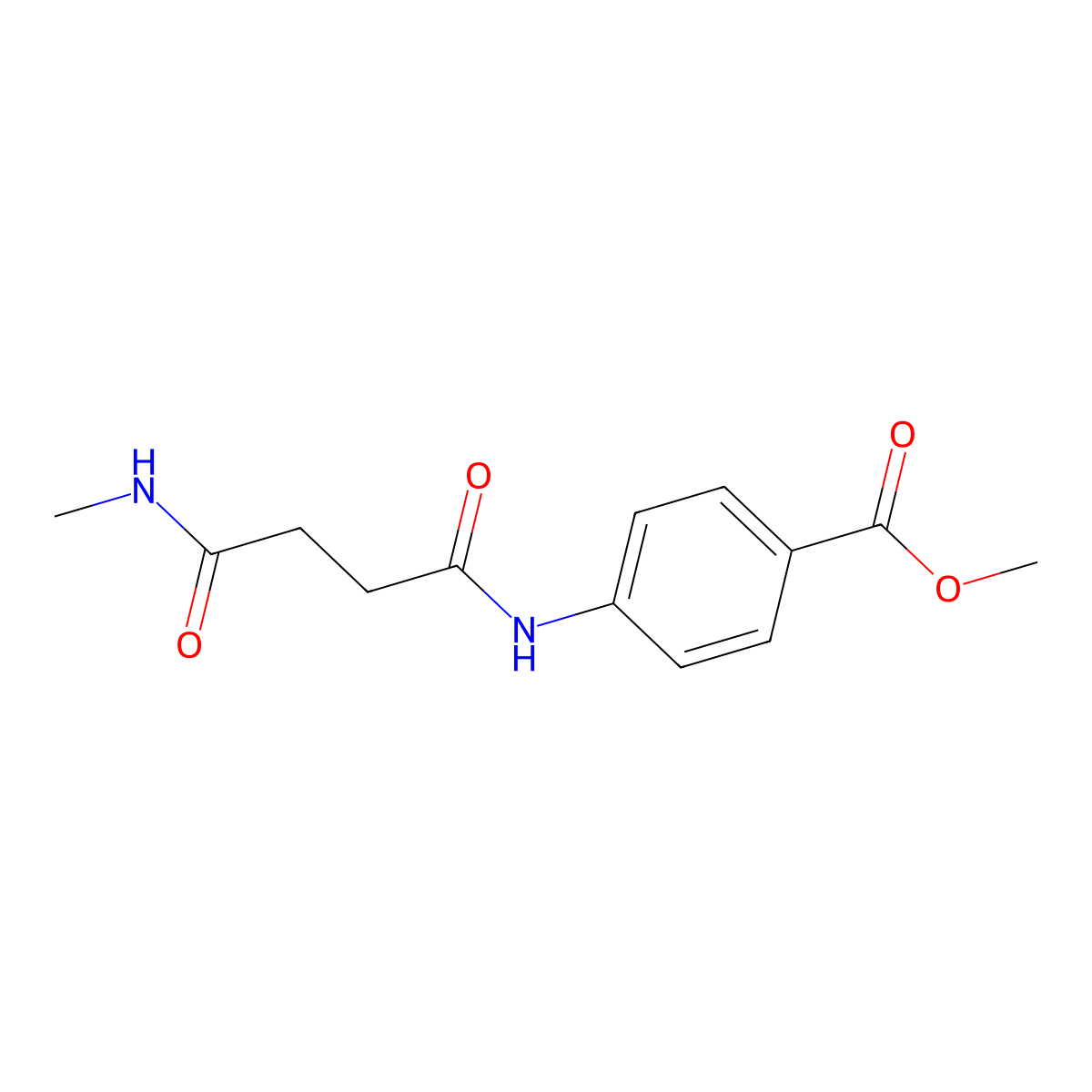 Methyl 4-{[4-(methylamino)-4-oxobutanoyl]amino}benzoate molecular structure, CAS 487037-17-2