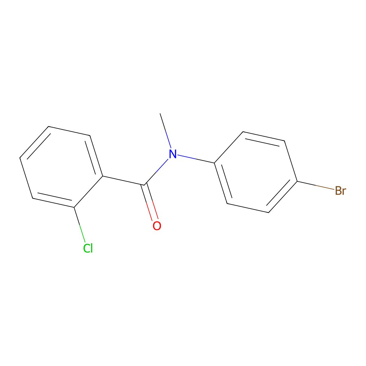 N-(4-bromophenyl)-2-chloro-N-methylbenzamide molecular structure, CAS 487039-00-9