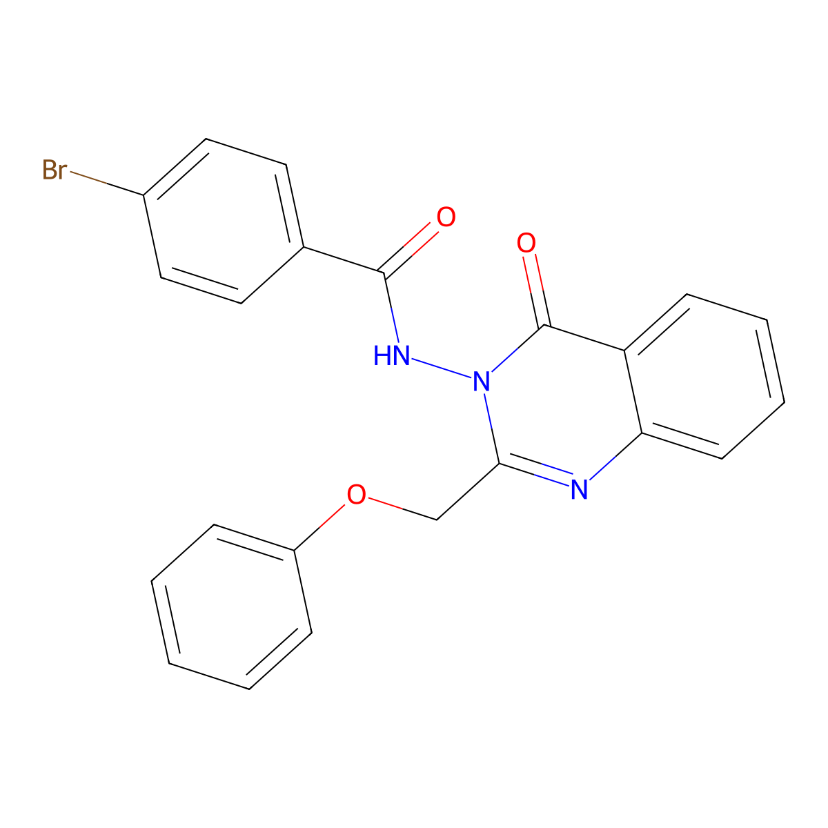 4-bromo-N-[4-oxo-2-(phenoxymethyl)quinazolin-3-yl]benzamide molecular structure, CAS 487039-04-3