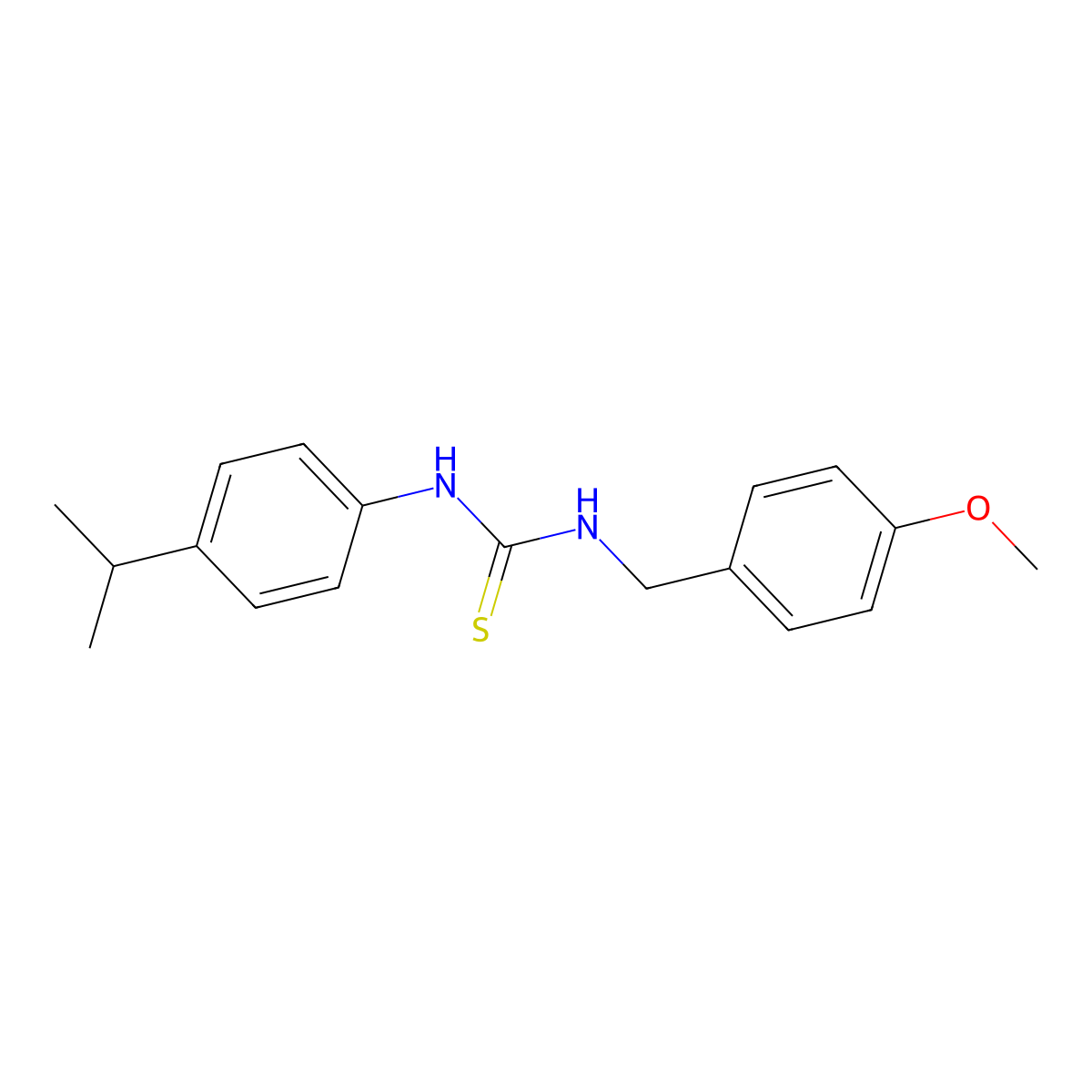 1-(4-Methoxybenzyl)-3-[4-(propan-2-yl)phenyl]thiourea molecular structure, CAS 487046-83-3