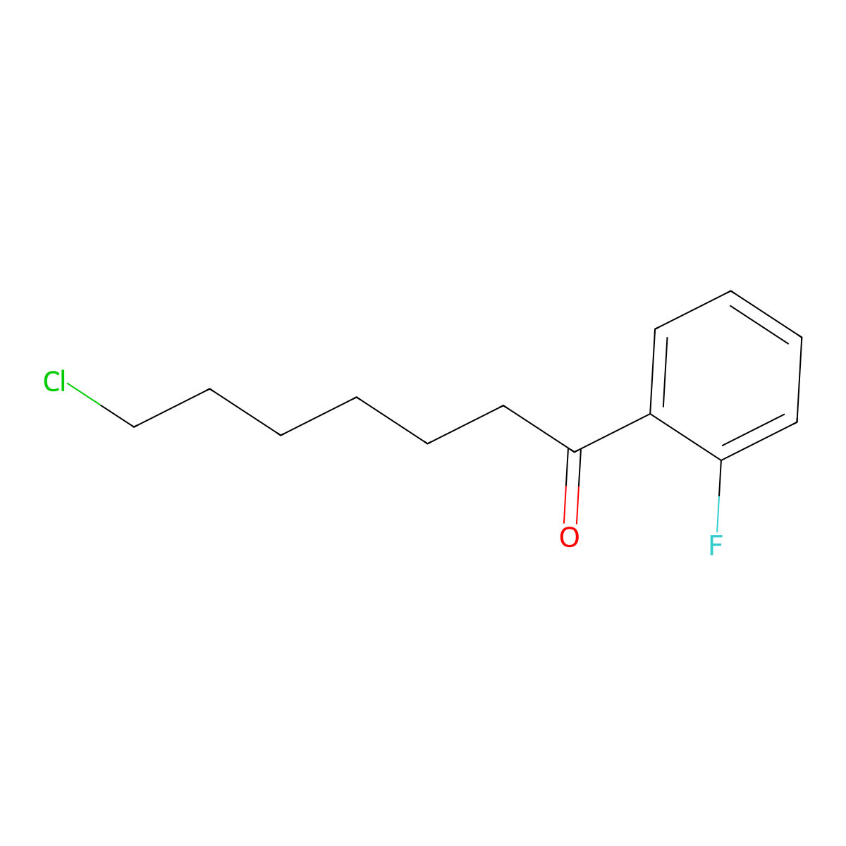 7-Chloro-1-(2-fluorophenyl)-1-oxoheptane molecular structure, CAS 487058-11-7