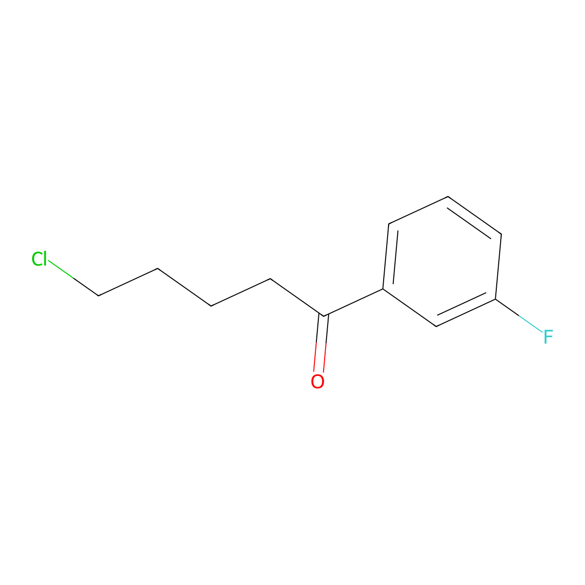 5-Chloro-1-(3-fluorophenyl)-1-oxopentane molecular structure, CAS 487058-73-1