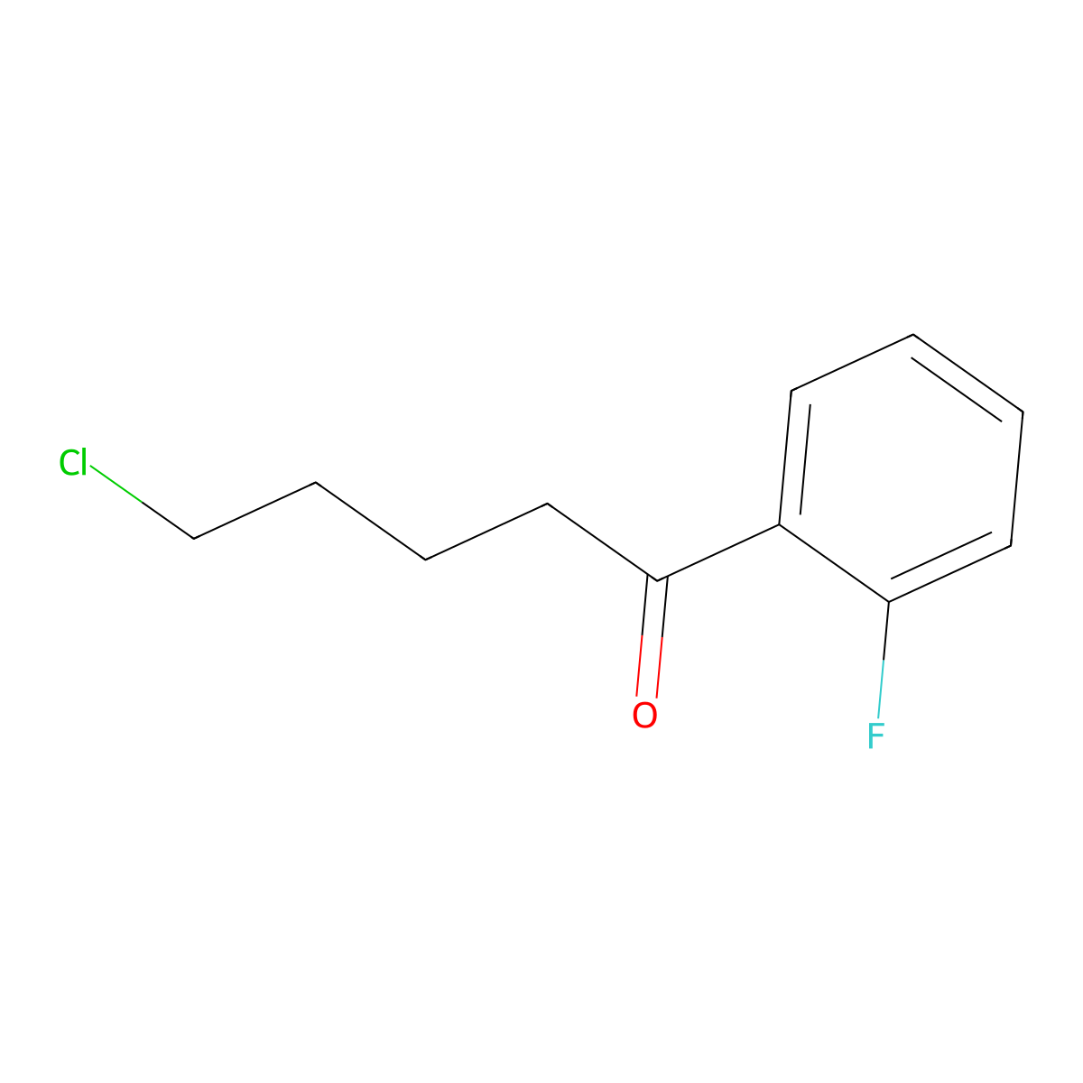 5-Chloro-1-(2-fluorophenyl)-1-oxopentane molecular structure, CAS 487058-75-3