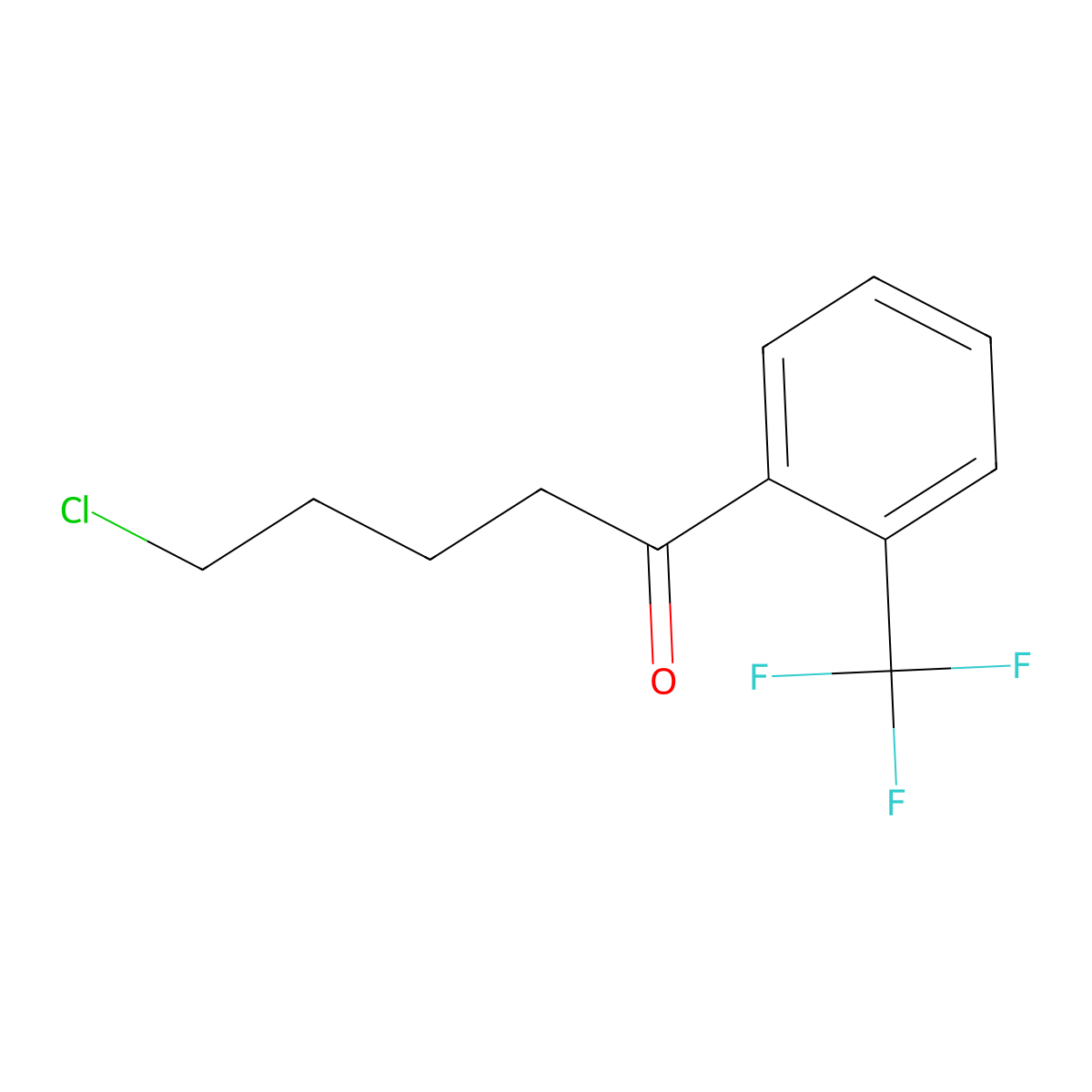 5-Chloro-1-oxo-1-(2-trifluoromethylphenyl)pentane molecular structure, CAS 487058-77-5