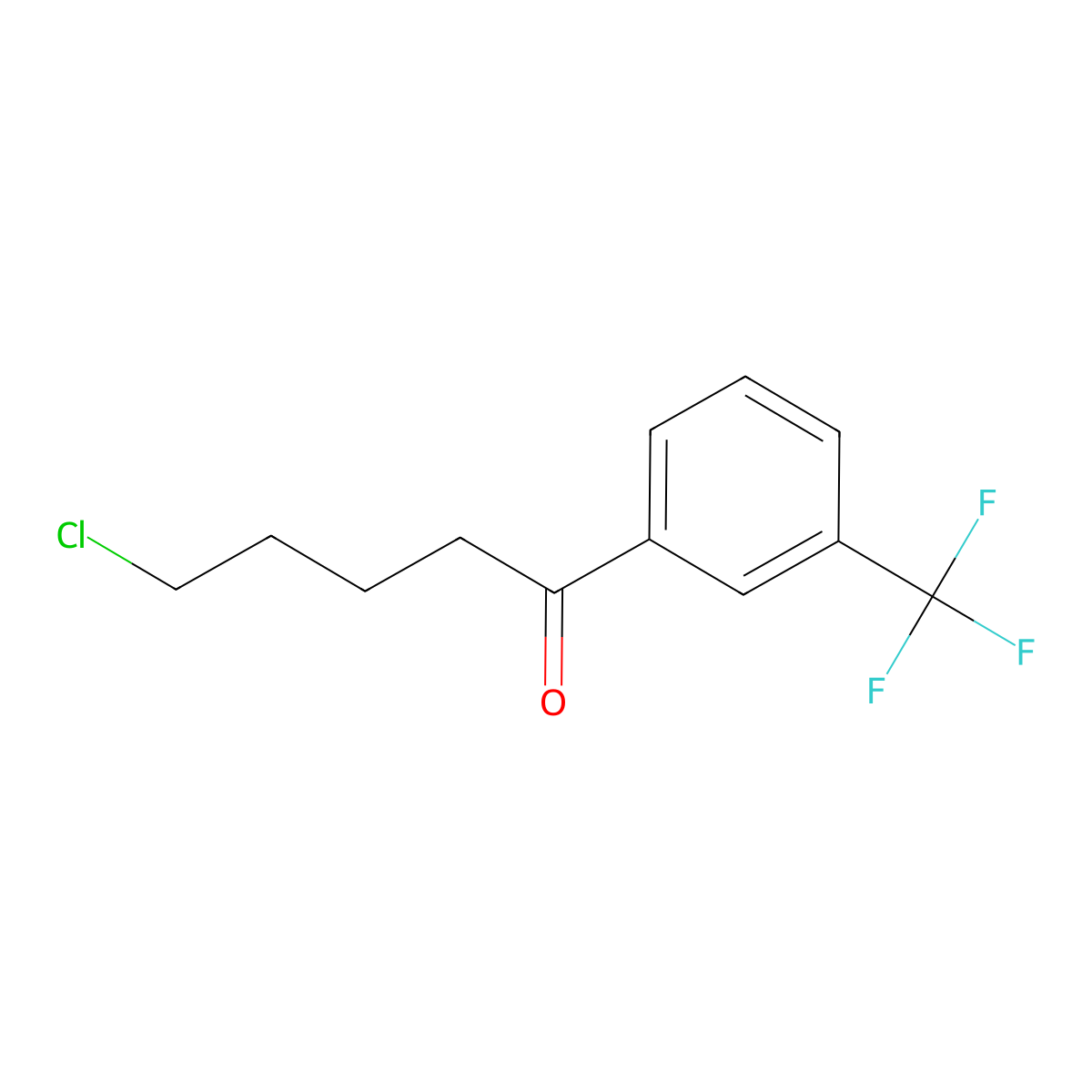 5-Chloro-1-oxo-1-(3-trifluoromethylphenyl)pentane molecular structure, CAS 487058-80-0