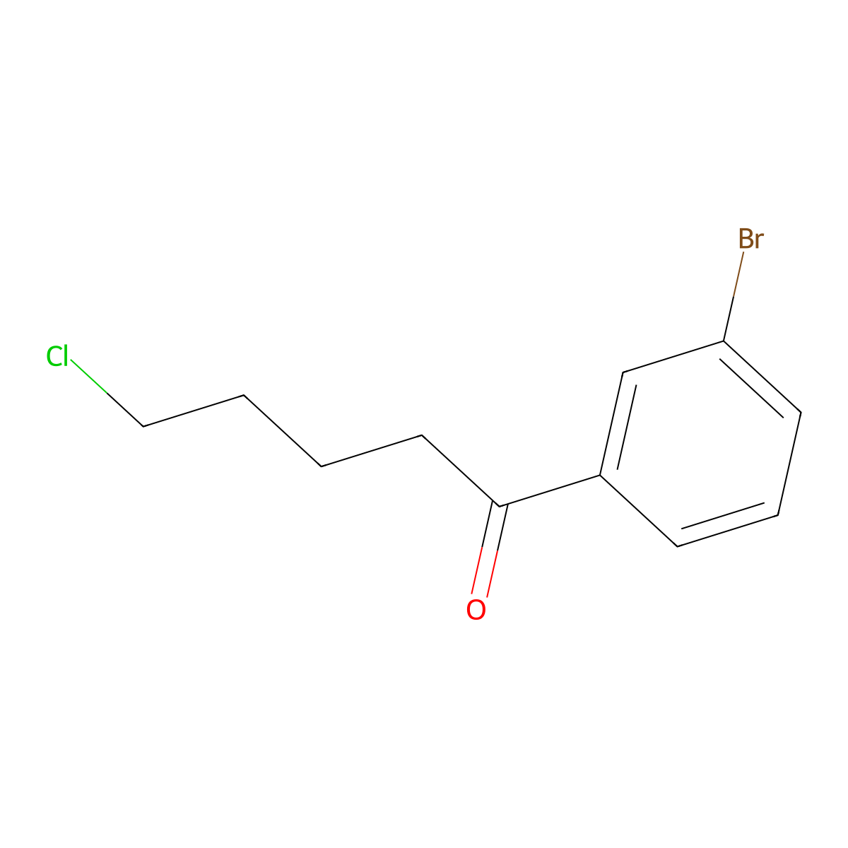 1-(3-Bromophenyl)-5-chloro-1-oxopentane molecular structure, CAS 487058-88-8