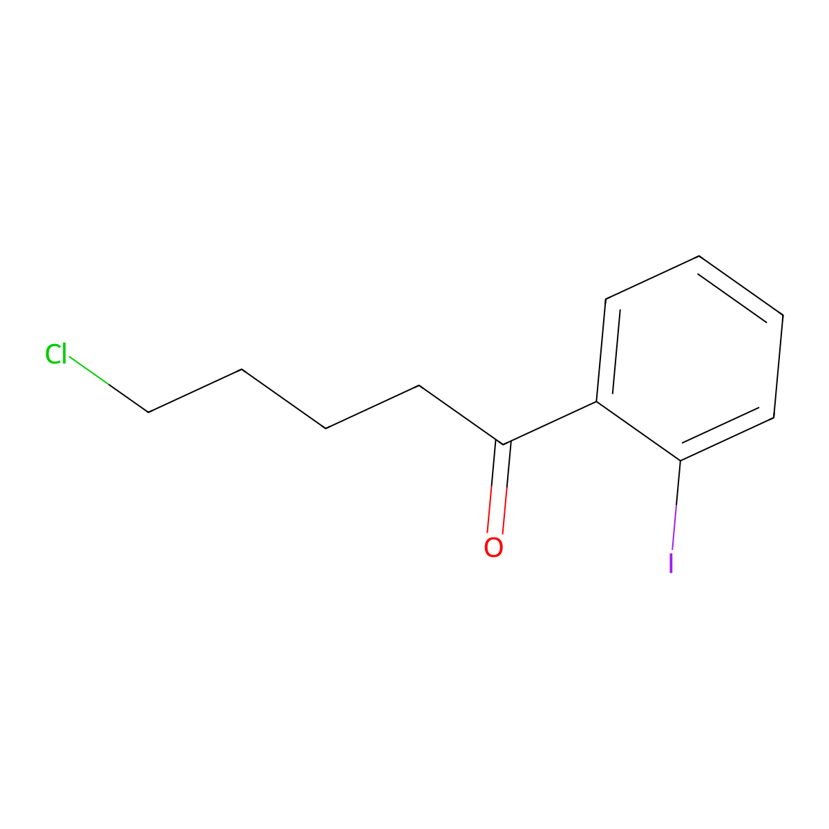 5-Chloro-1-(2-iodophenyl)-1-oxopentane molecular structure, CAS 487058-89-9