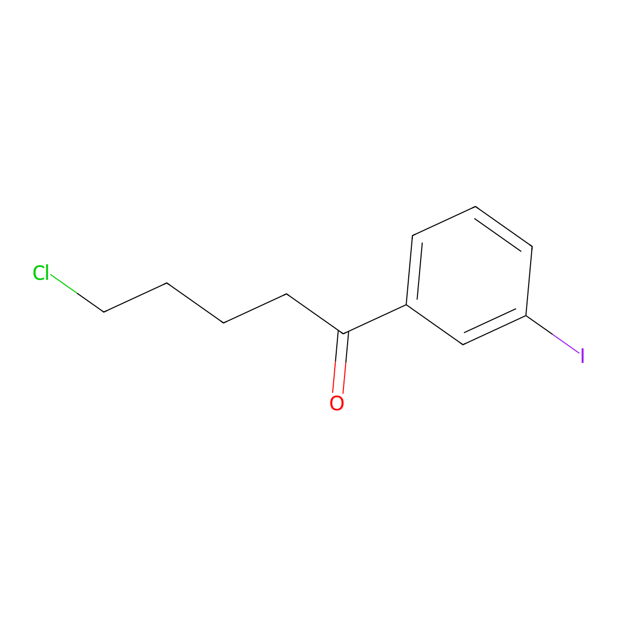 5-Chloro-1-(3-iodophenyl)-1-oxopentane molecular structure, CAS 487058-90-2