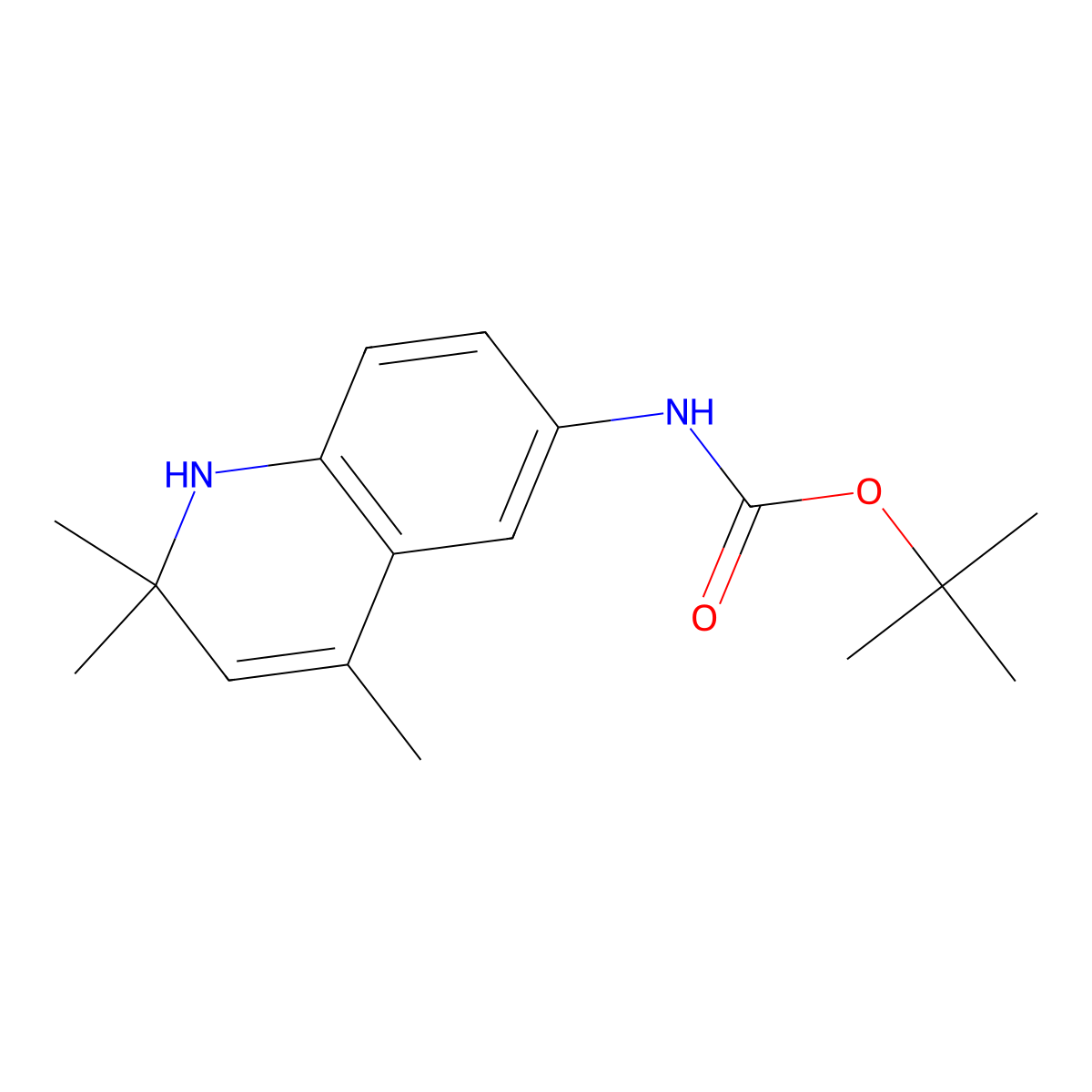 Tert-butyl (2,2,4-trimethyl-1,2-dihydroquinolin-6-yl)carbamate molecular structure, CAS 487065-01-0
