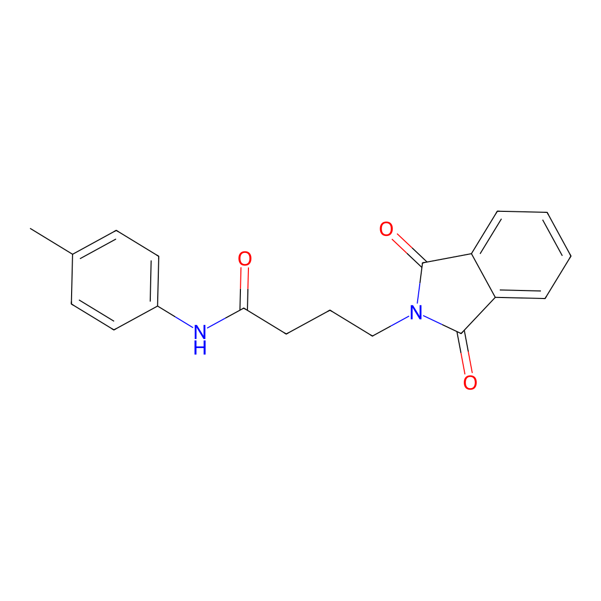 4-(1,3-dioxoisoindol-2-yl)-N-(4-methylphenyl)butanamide molecular structure, CAS 4873-70-5