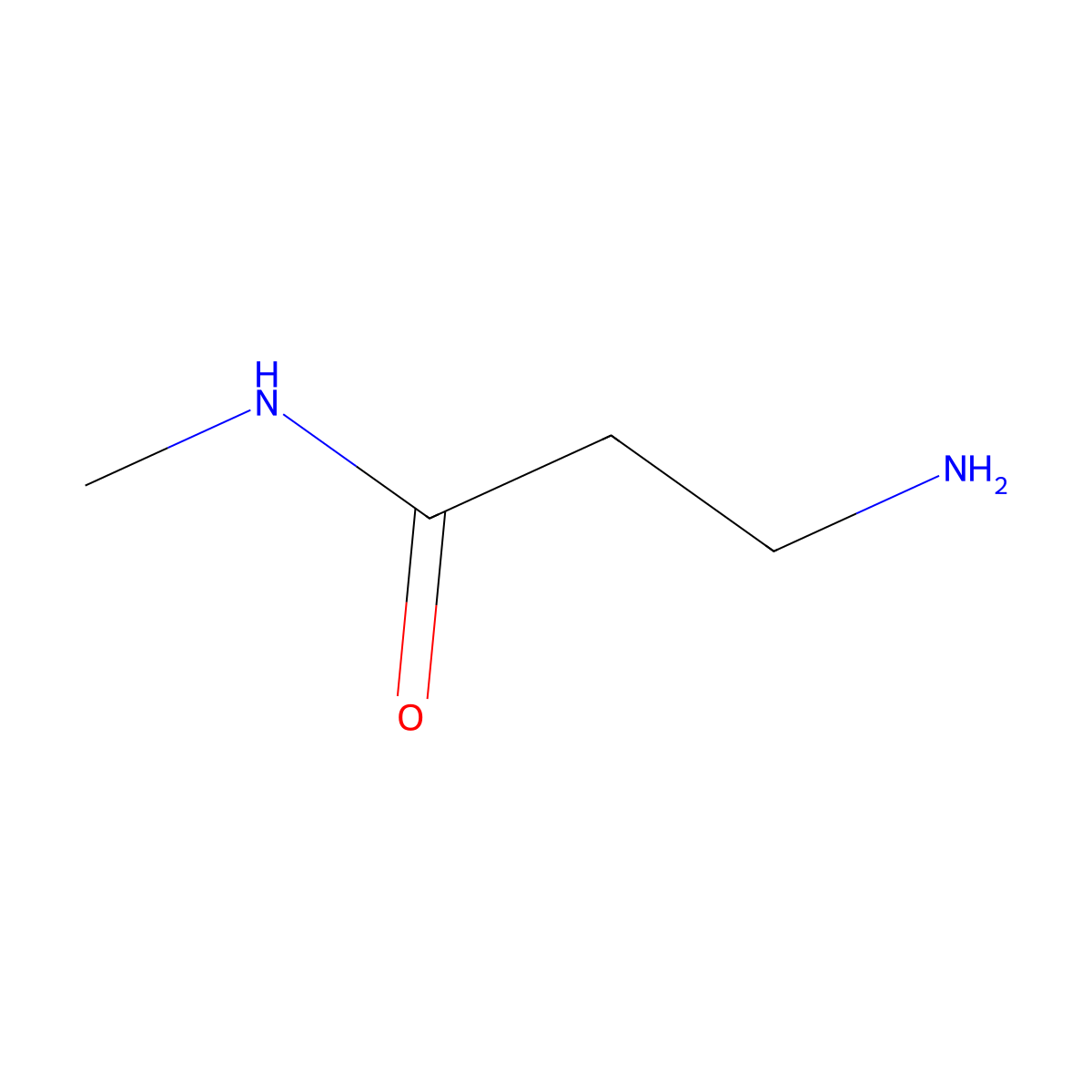 3-Amino-N-methylpropanamide molecular structure, CAS 4874-18-4