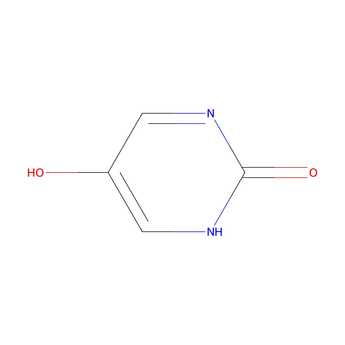 Pyrimidine-2,5-diol molecular structure, CAS 4874-29-7