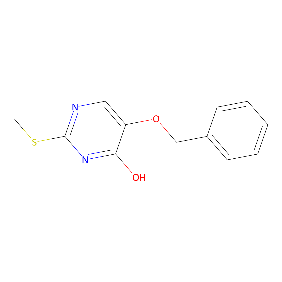 5-(Benzyloxy)-2-(methylthio)-4-pyrimidinol molecular structure, CAS 4874-30-0