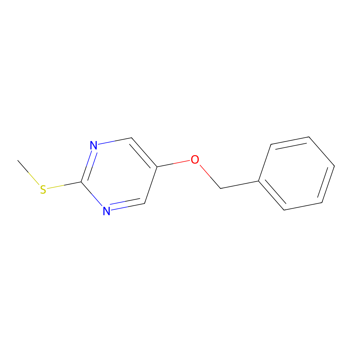 5-(Benzyloxy)-2-(methylthio)pyrimidine molecular structure, CAS 4874-32-2
