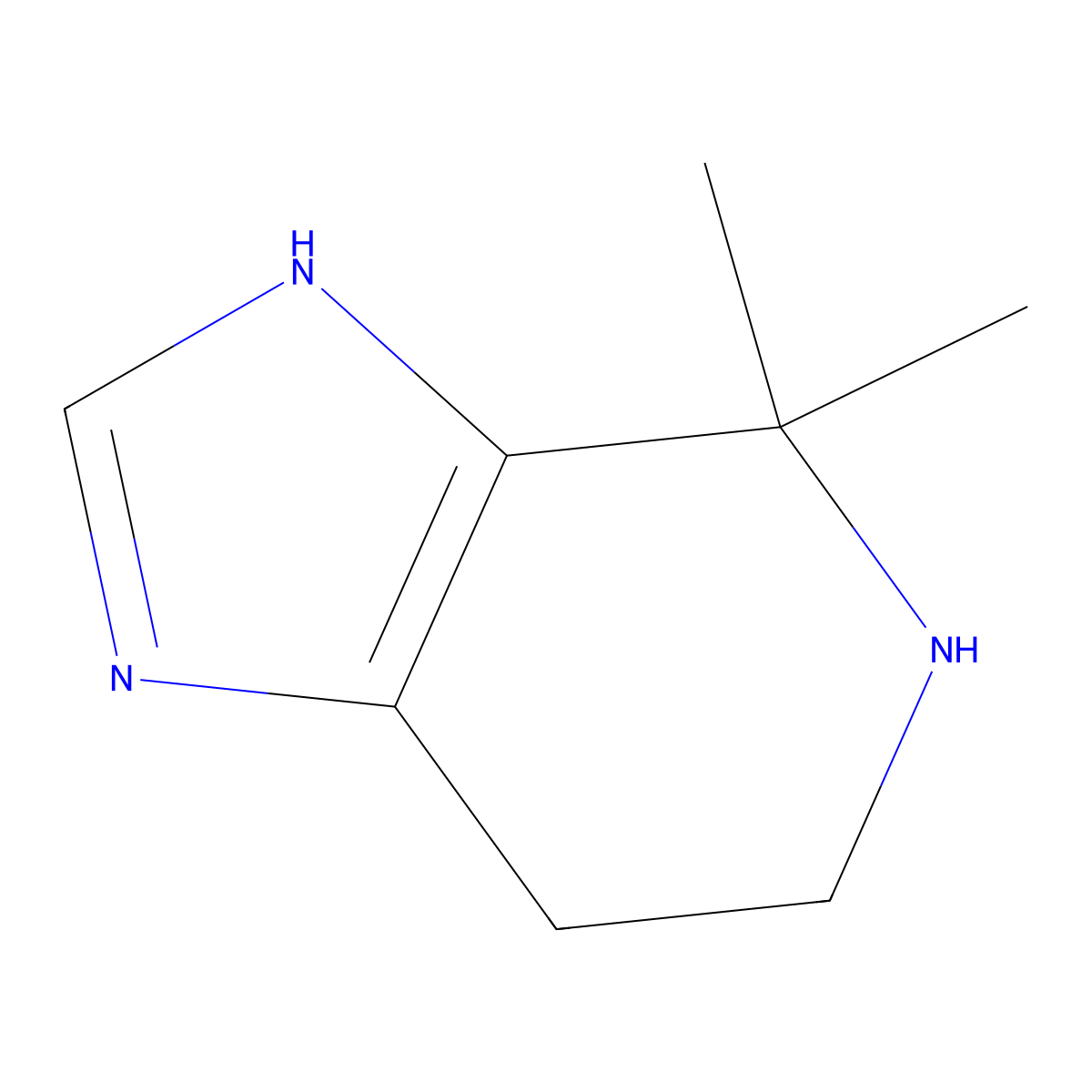 4,4-Dimethyl-4,5,6,7-tetrahydro-3H-imidazo[4,5-c]pyridine molecular structure, CAS 4875-37-0