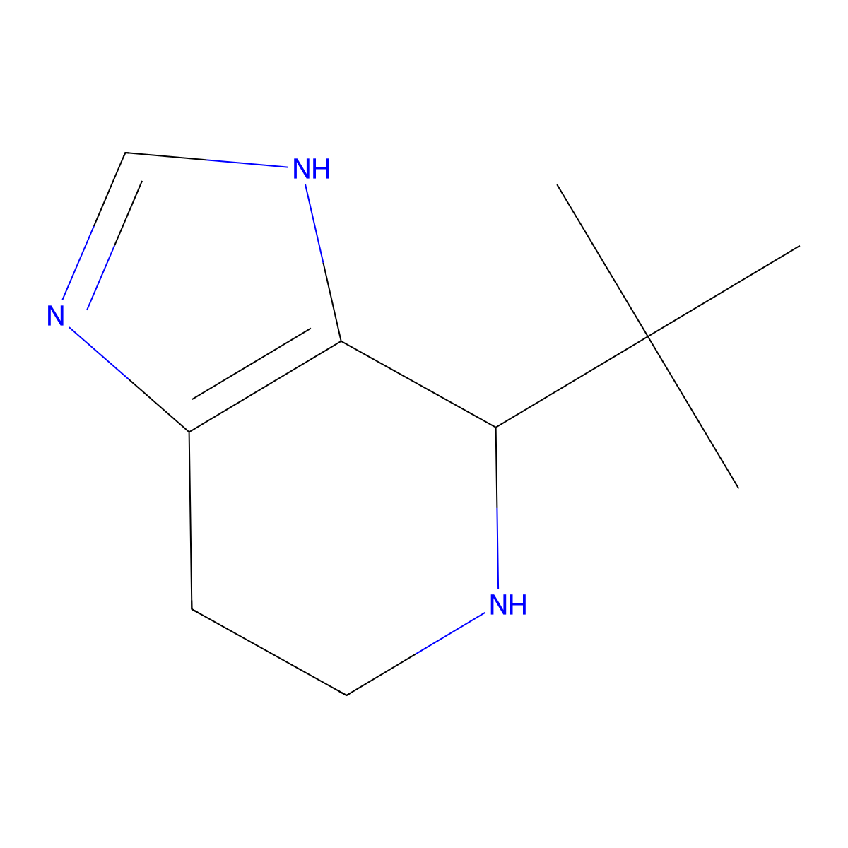 4-tert-butyl-3H,4H,5H,6H,7H-imidazo[4,5-c]pyridine molecular structure, CAS 4875-38-1