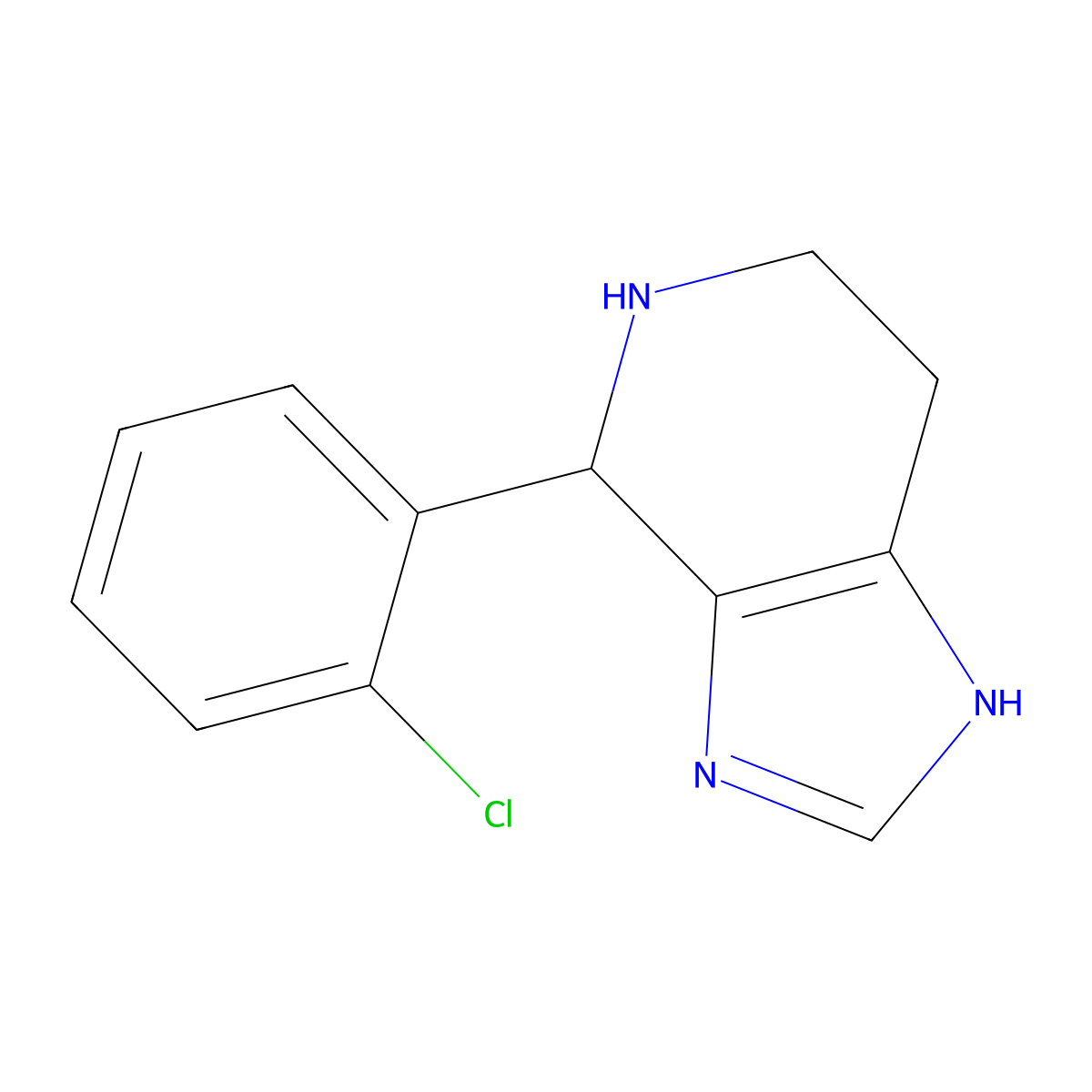 4-(2-chlorophenyl)-4,5,6,7-tetrahydro-3H-imidazo[4,5-c]pyridine molecular structure, CAS 4875-40-5