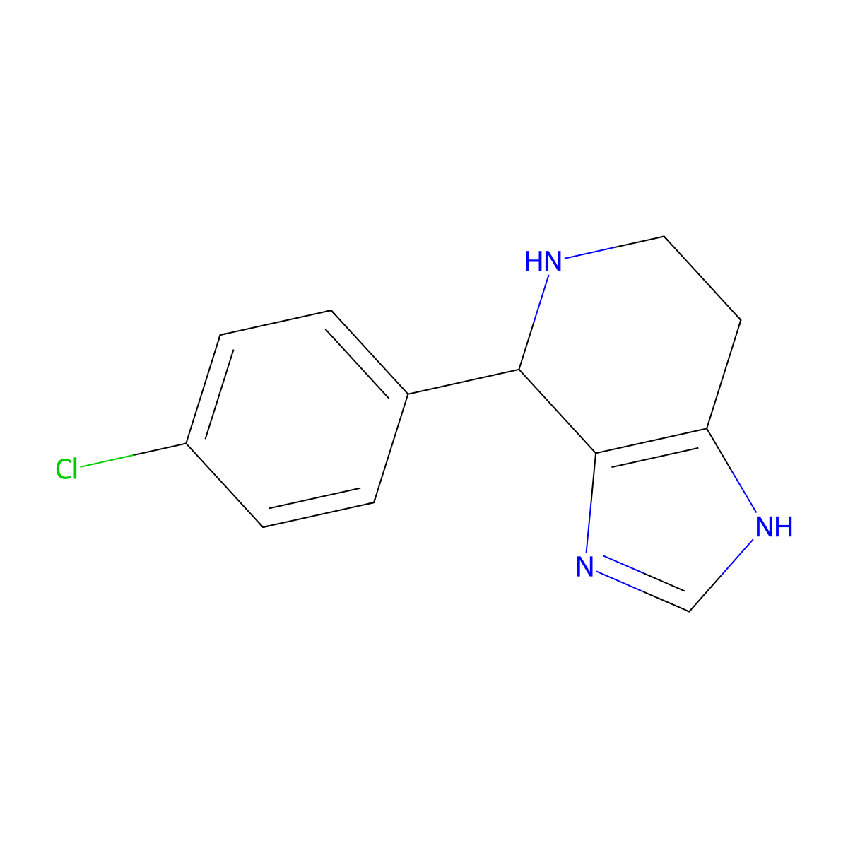 4-(4-Chlorophenyl)-4,5,6,7-tetrahydro-3h-imidazo[4,5-c]pyridine molecular structure, CAS 4875-41-6