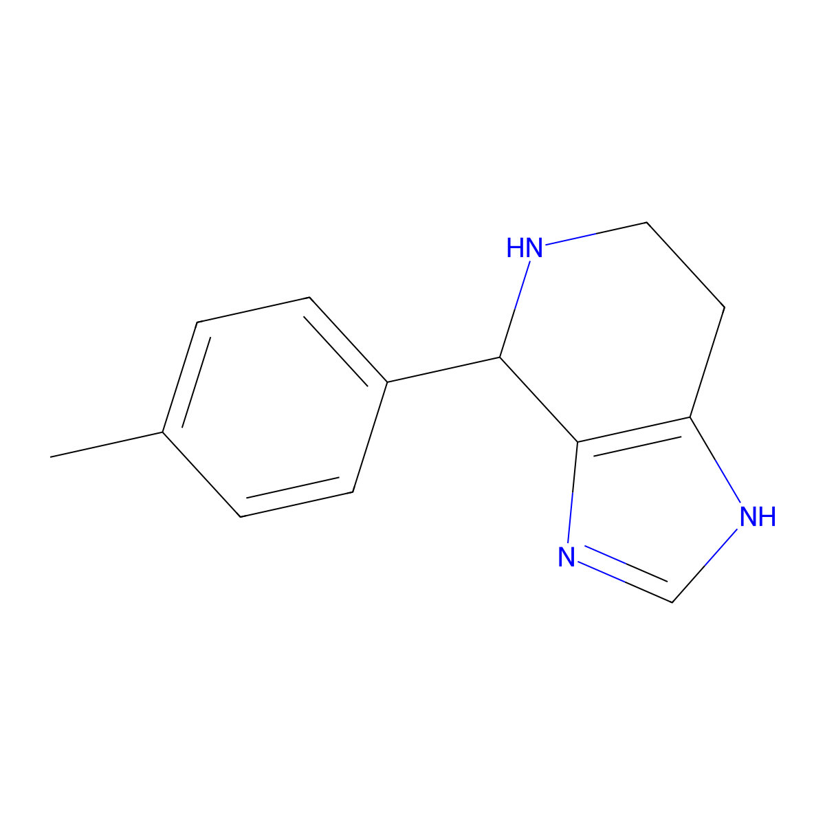 4-(4-methylphenyl)-4,5,6,7-tetrahydro-3H-imidazo[4,5-c]pyridine molecular structure, CAS 4875-43-8