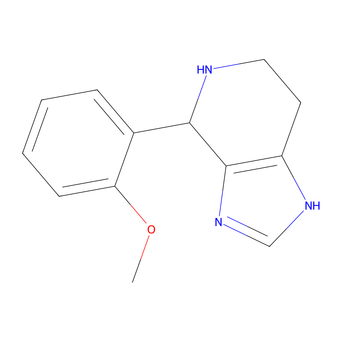 4-(2-methoxyphenyl)-4,5,6,7-tetrahydro-3H-imidazo[4,5-c]pyridine molecular structure, CAS 4875-47-2