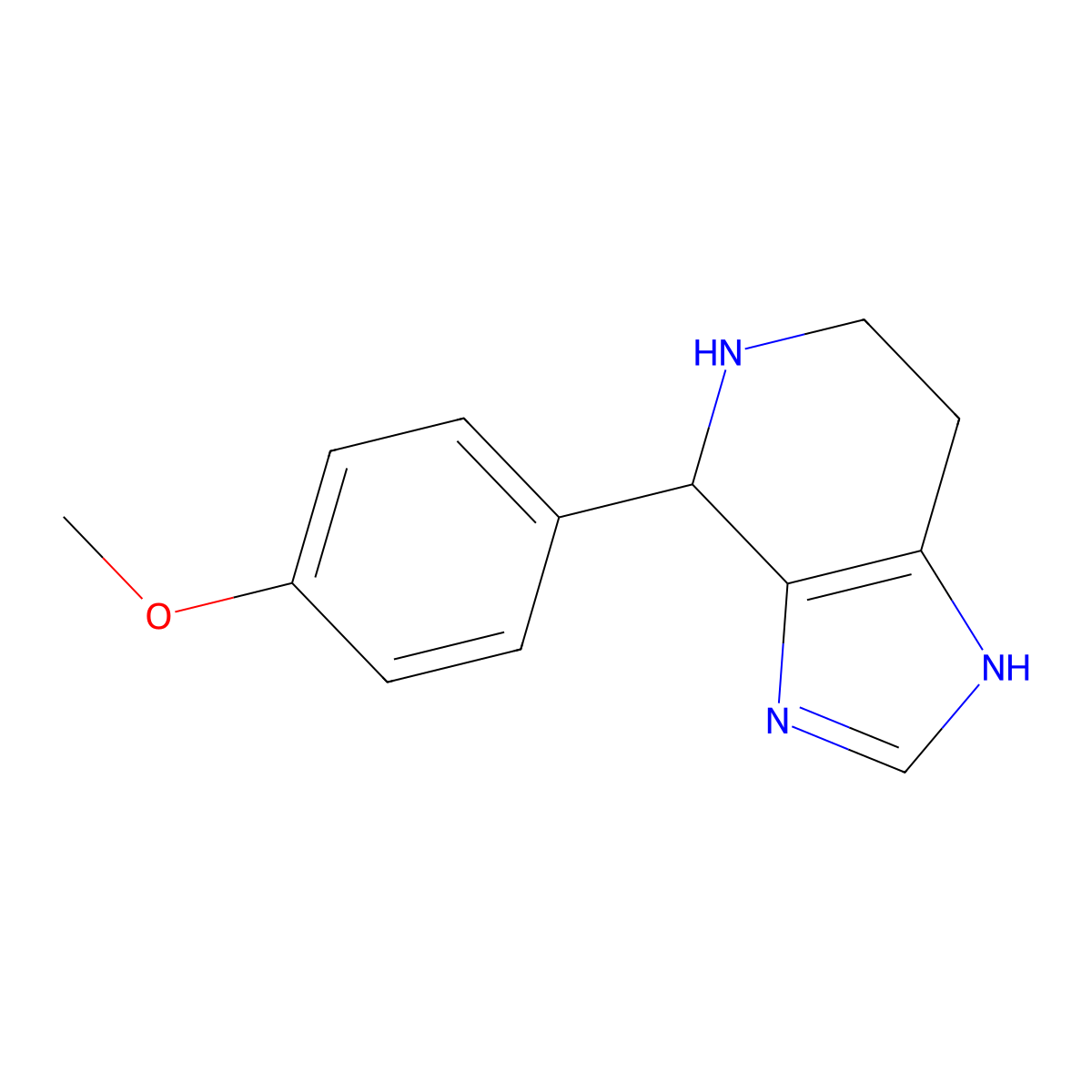 4-(4-Methoxyphenyl)-4,5,6,7-tetrahydro-3h-imidazo[4,5-c]pyridine molecular structure, CAS 4875-49-4