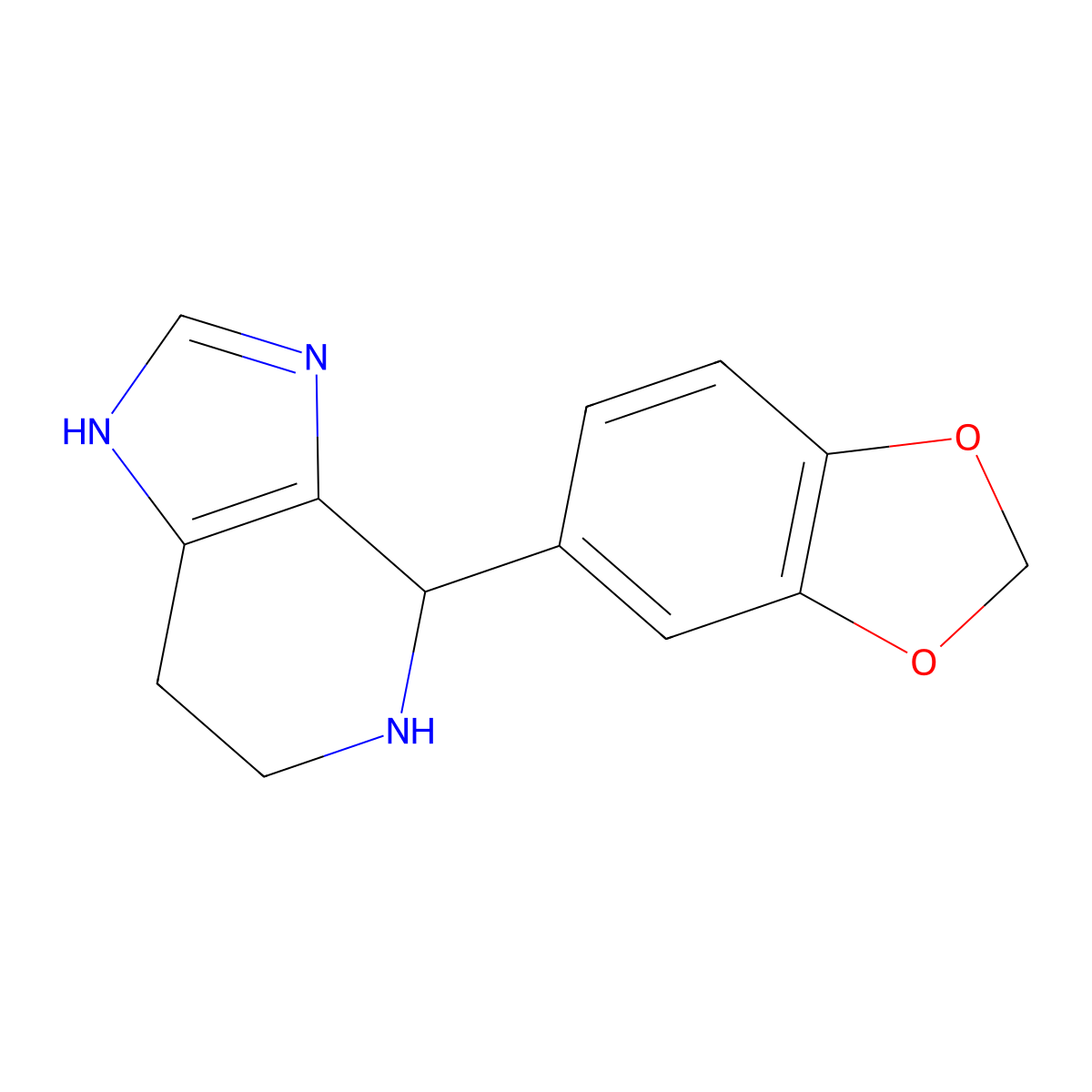 4-(1,3-benzodioxol-5-yl)-4,5,6,7-tetrahydro-3H-imidazo[4,5-c]pyridine molecular structure, CAS 4875-51-8