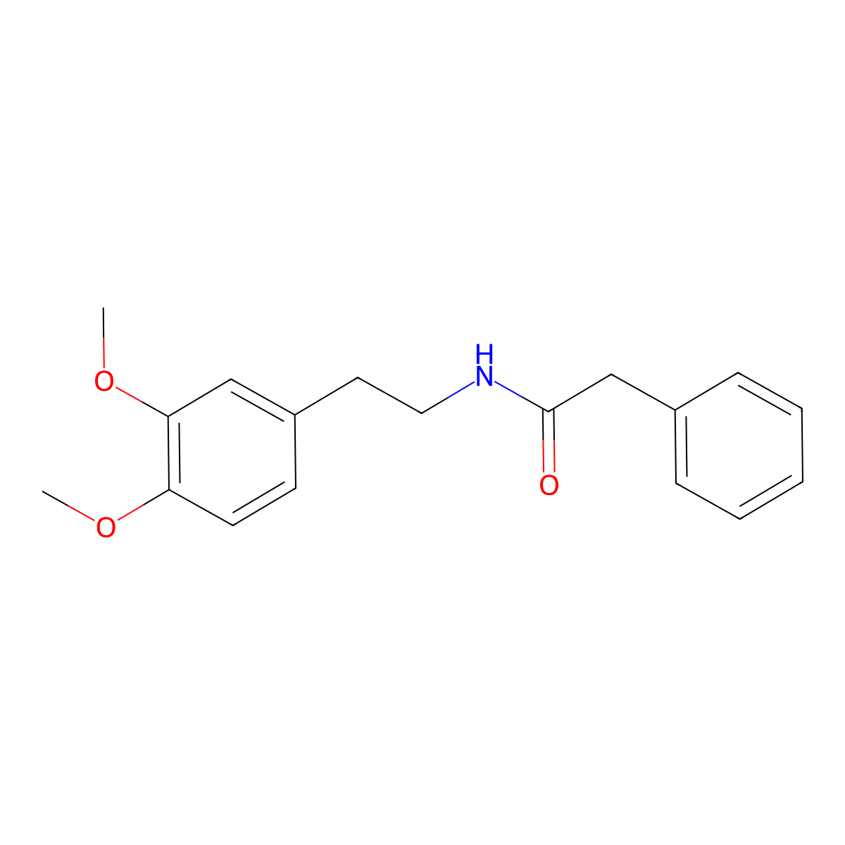 N-[2-(3,4-Dimethoxyphenyl)ethyl]-2-phenylacetamide molecular structure, CAS 4876-02-2