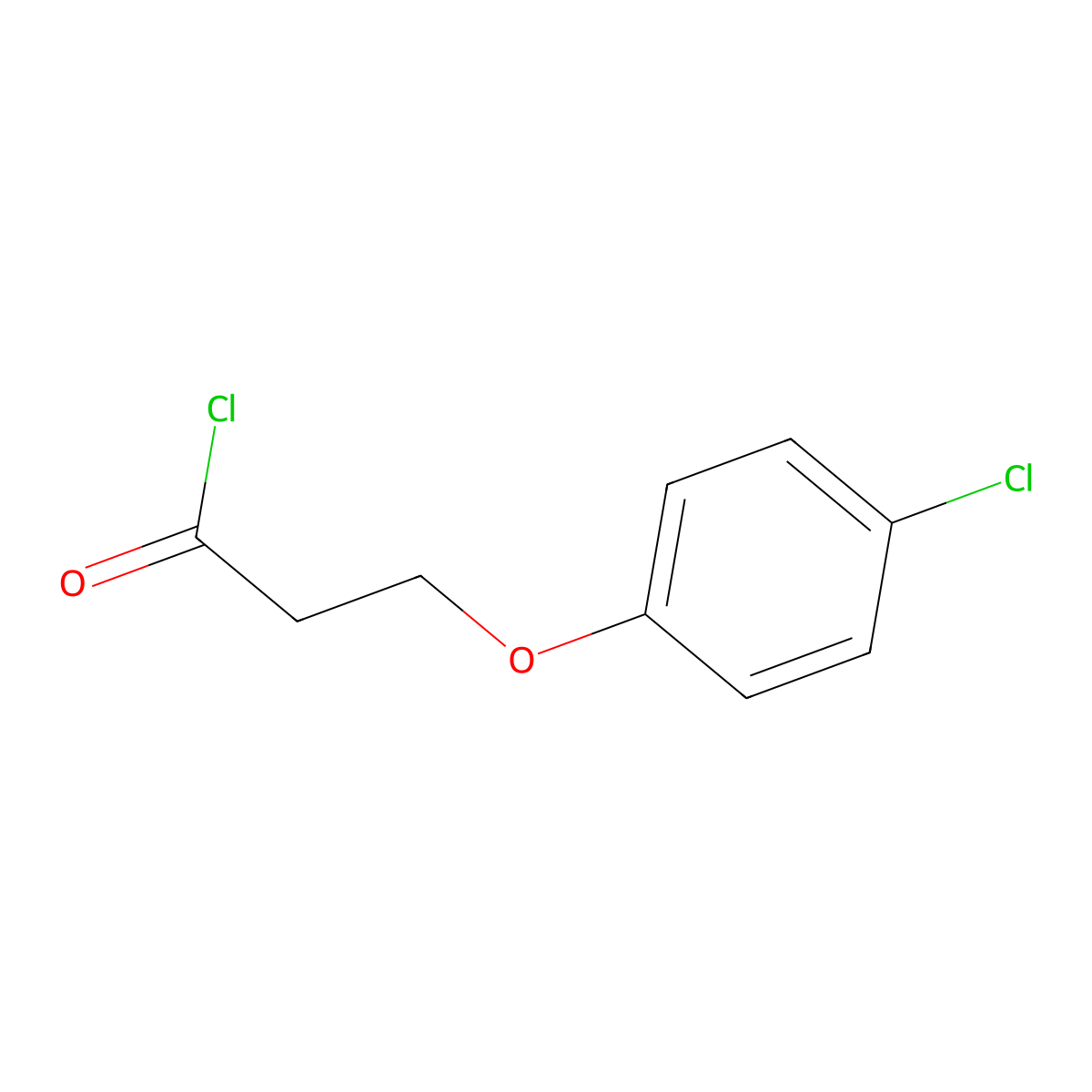 3-(4-Chlorophenoxy)propanoyl chloride molecular structure, CAS 4878-06-2