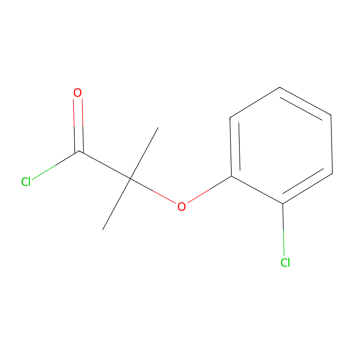 2-(2-Chlorophenoxy)-2-methylpropanoyl chloride molecular structure, CAS 4878-09-5