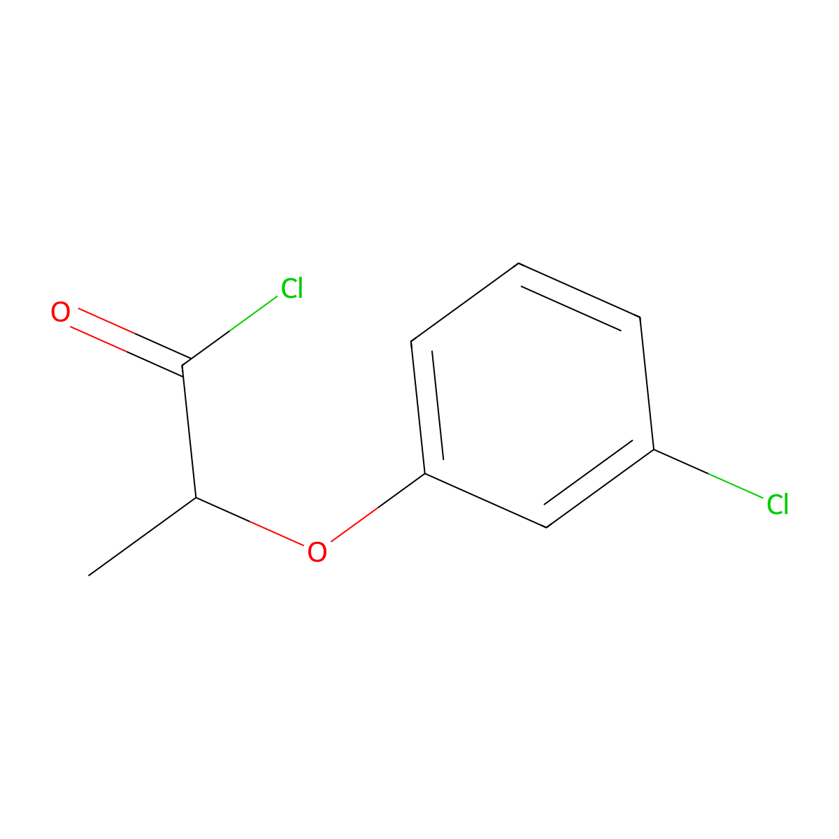 2-(3-Chlorophenoxy)propanoyl chloride molecular structure, CAS 4878-14-2