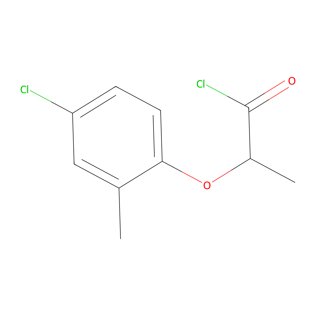 2-(4-Chloro-2-methylphenoxy)propionyl chloride molecular structure, CAS 4878-28-8