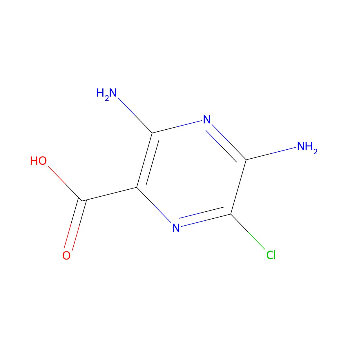 3,5-Diamino-6-chloro-pyrazine acid molecular structure, CAS 4878-36-8