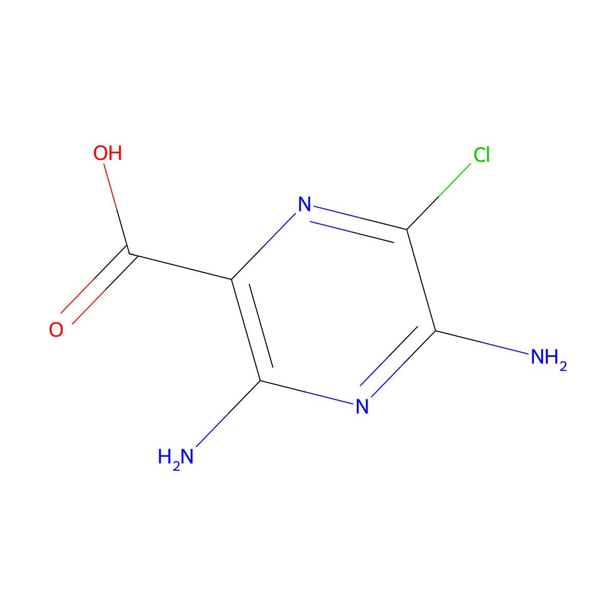 3,5-Diamino-6-chloro-pyrazine acid molecular structure, CAS 4878-36-8