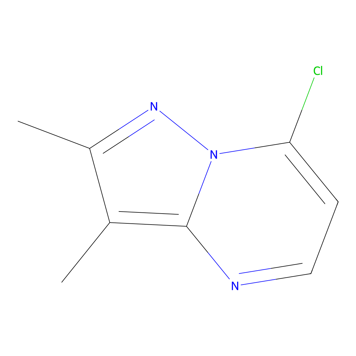 7-Chloro-2,3-dimethylpyrazolo[1,5-A]pyrimidine molecular structure, CAS 4879-18-9