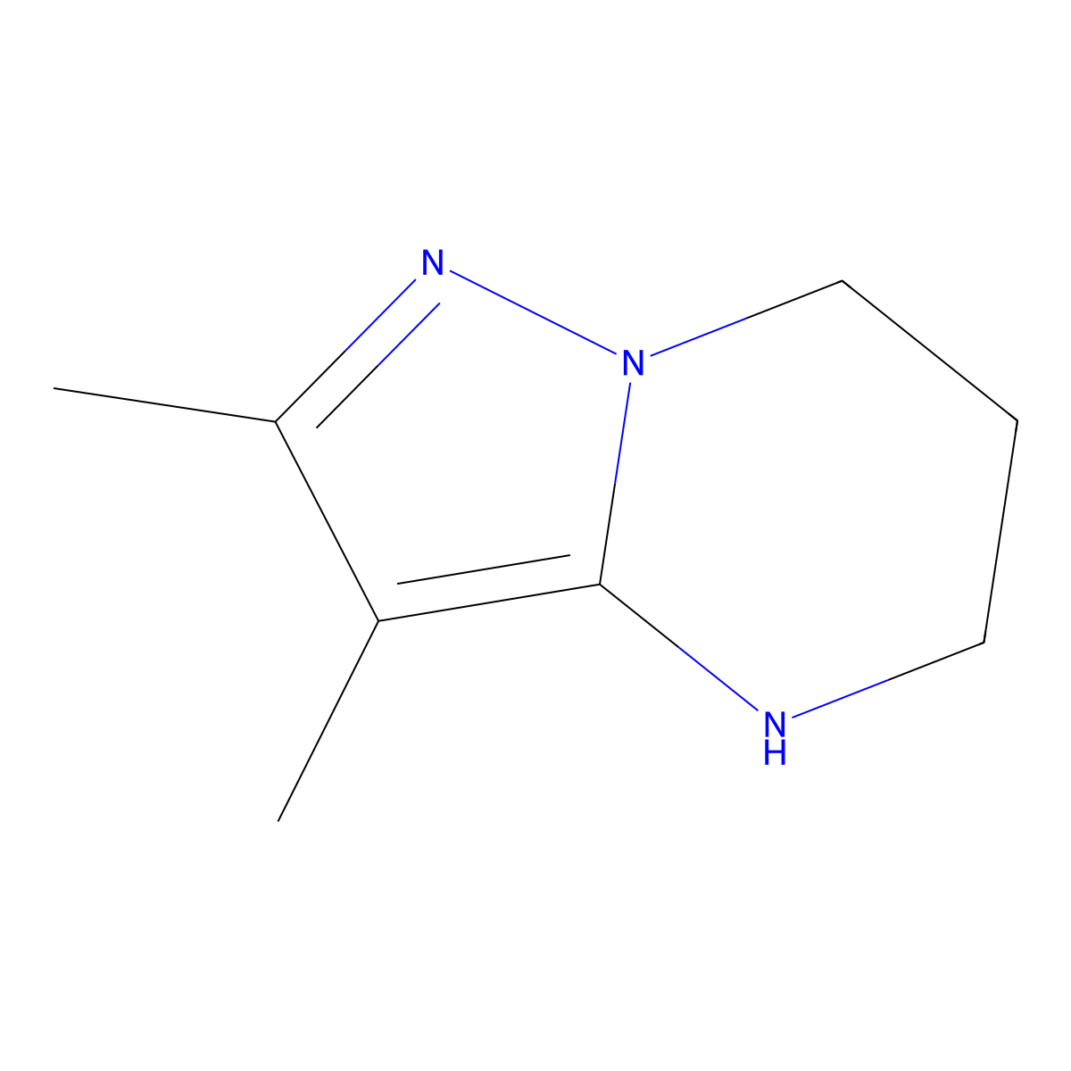 2,3-Dimethyl-4,5,6,7-tetrahydropyrazolo[1,5-a]pyrimidine molecular structure, CAS 4879-22-5