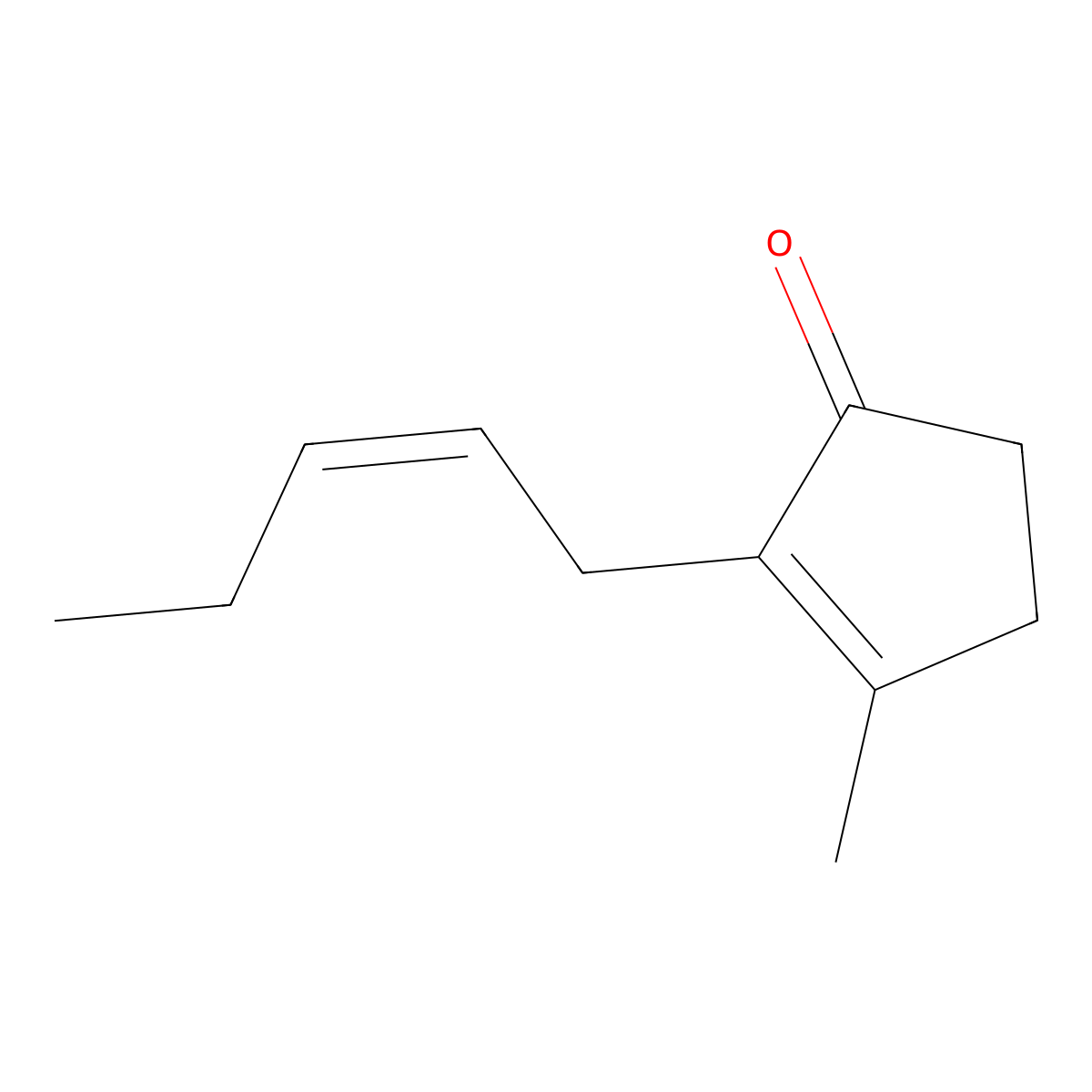 Jasmone molecular structure, CAS 488-10-8
