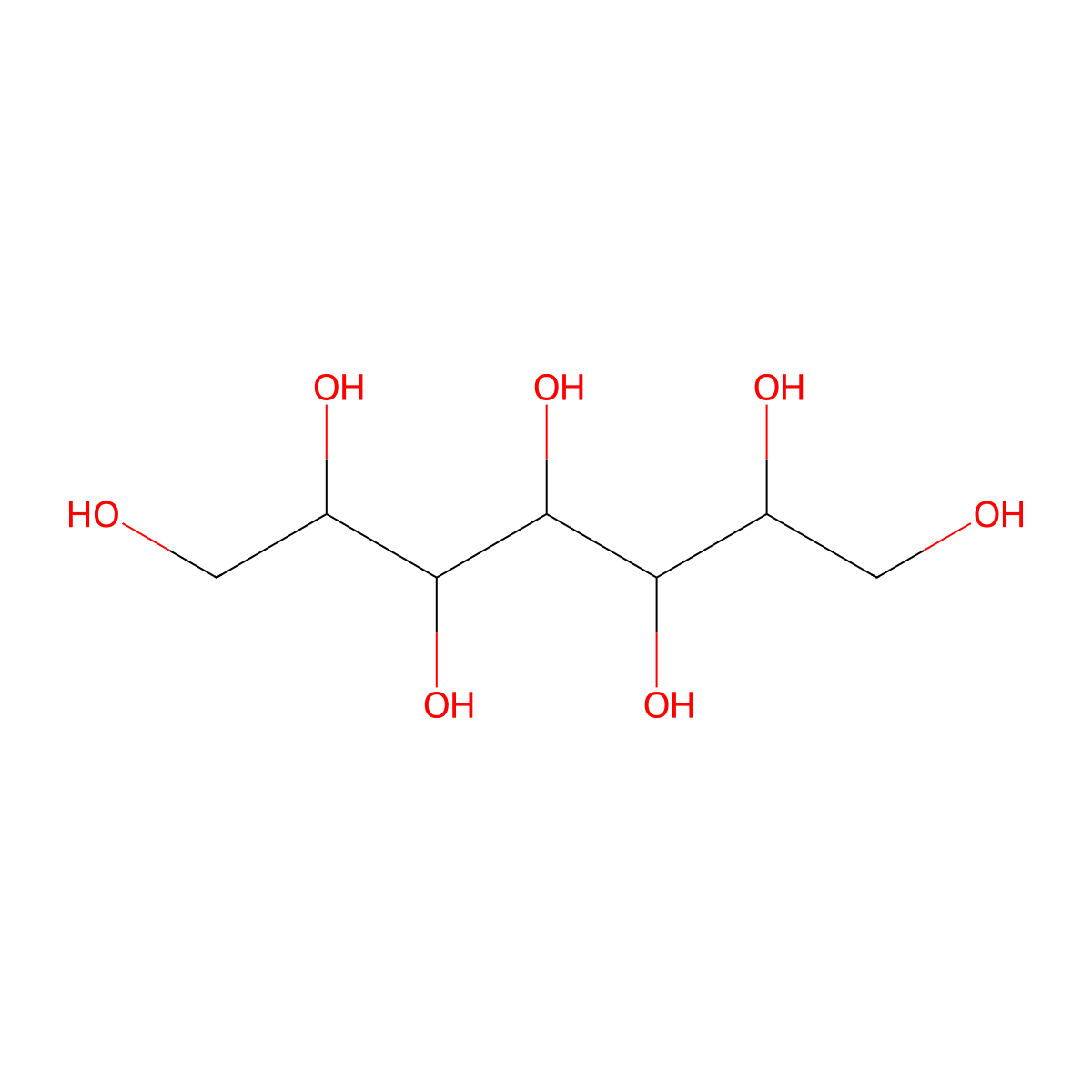 Volemitol molecular structure, CAS 488-38-0
