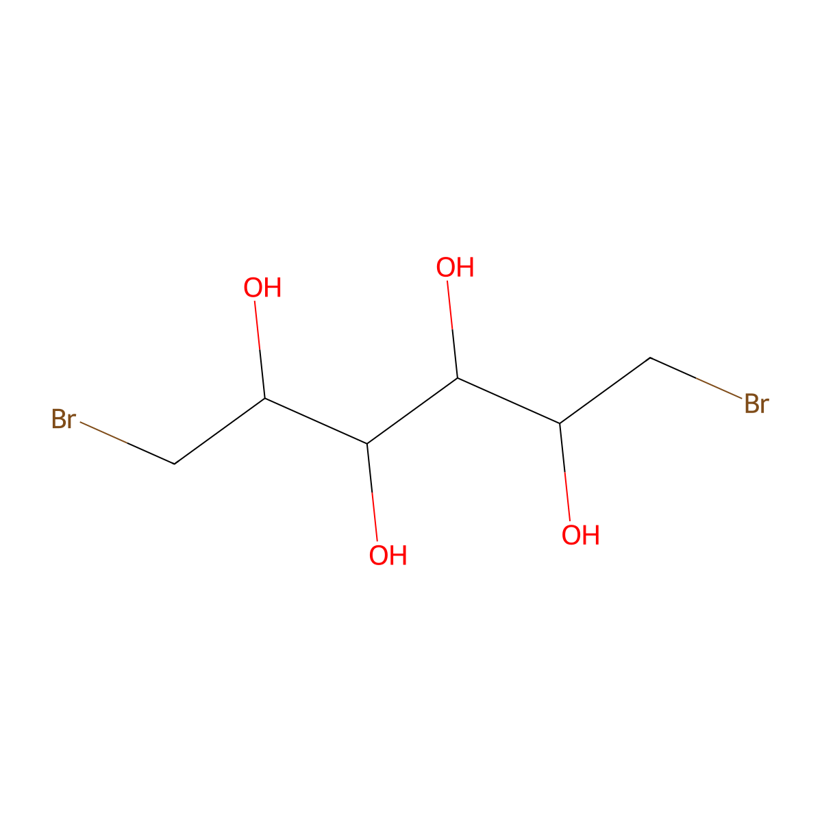 Mitobronitol molecular structure, CAS 488-41-5