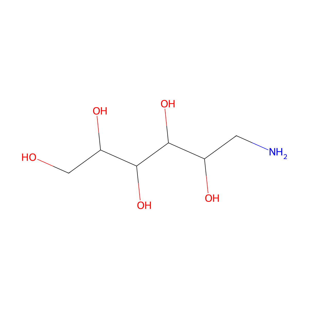 Glucamine molecular structure, CAS 488-43-7