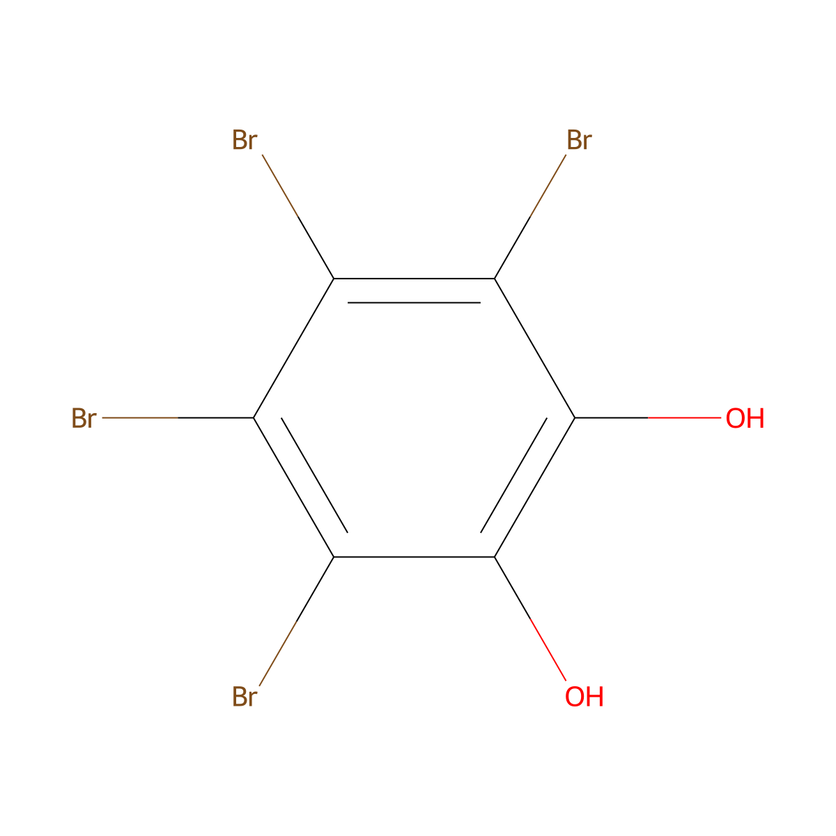 Tetrabromocatechol molecular structure, CAS 488-47-1