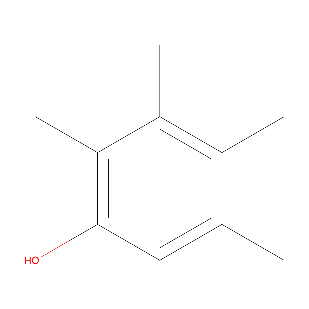 2,3,4,5-Tetramethylphenol molecular structure, CAS 488-70-0