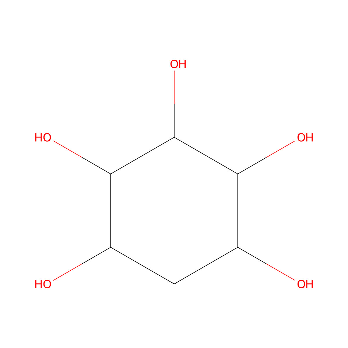 L-chiro-Inositol, 1-deoxy- molecular structure, CAS 488-76-6
