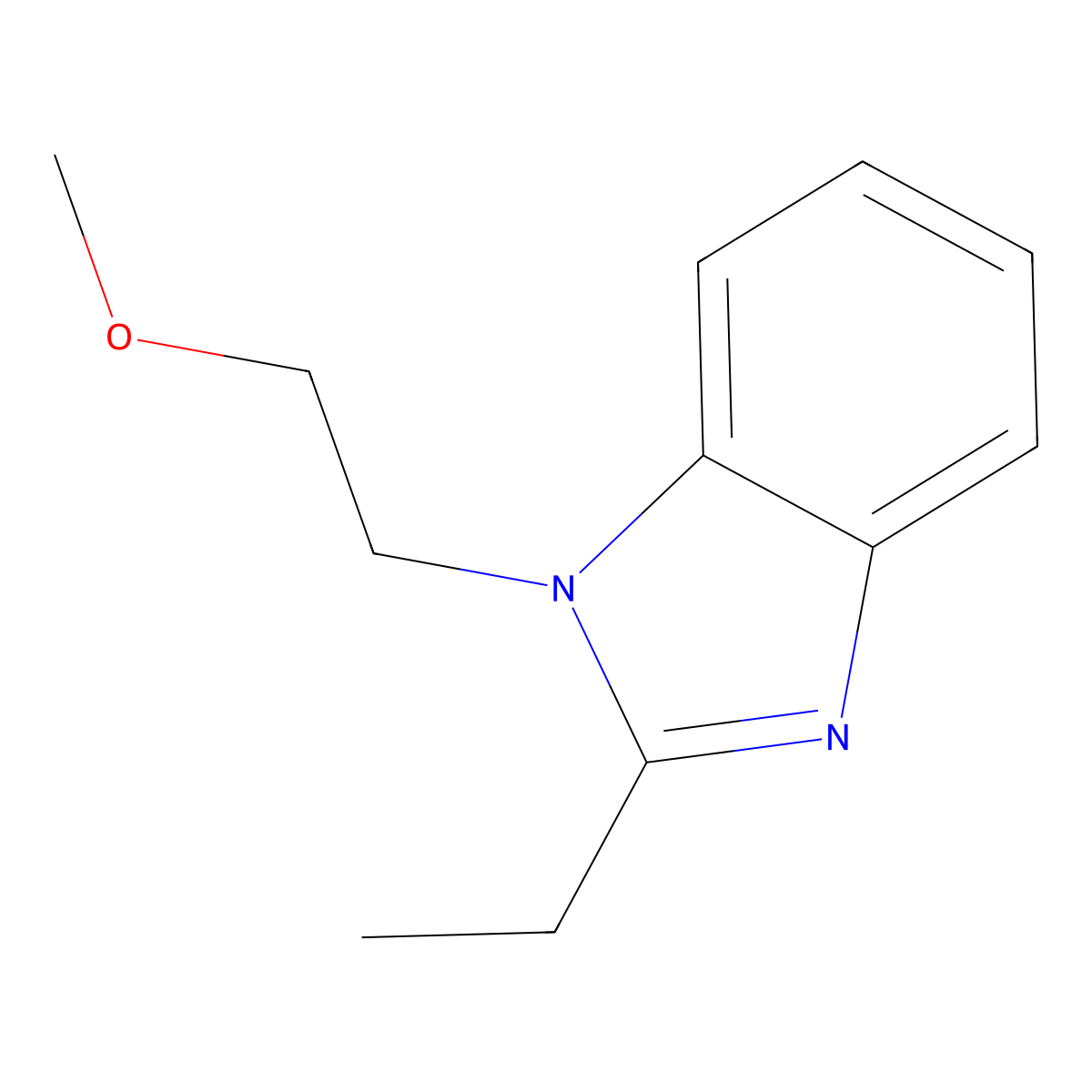 2-Ethyl-1-(2-methoxyethyl)benzimidazole molecular structure, CAS 488086-49-3