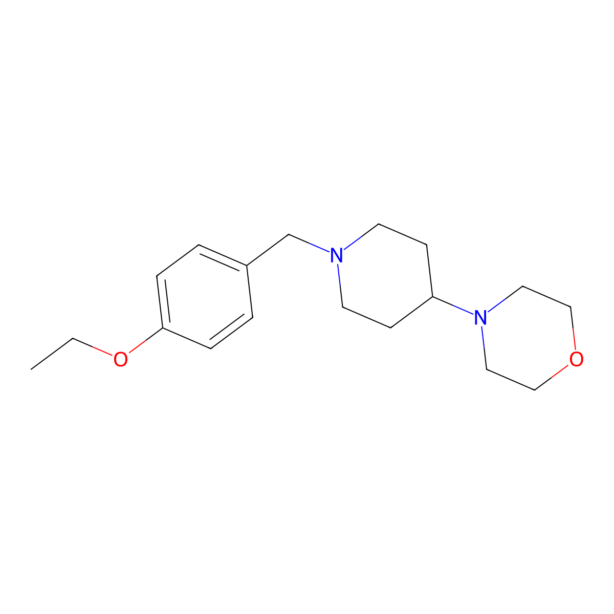 4-[1-(4-Ethoxybenzyl)-4-piperidinyl]morpholine molecular structure, CAS 488088-28-4
