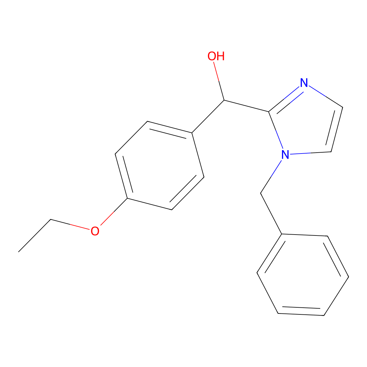 (1-Benzylimidazol-2-yl)-(4-ethoxyphenyl)methanol molecular structure, CAS 488089-59-4