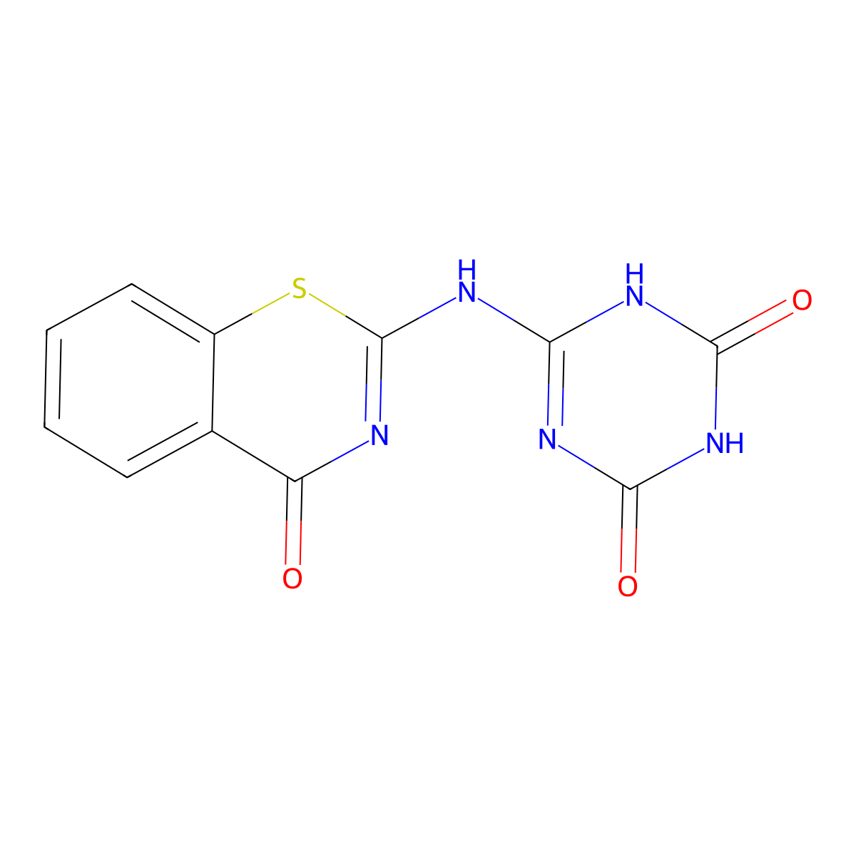 2-(4,6-Dihydroxy-[1,3,5]triazin-2-ylamino)-benzo[e][1,3]thiazin-4-one molecular structure, CAS 488090-15-9