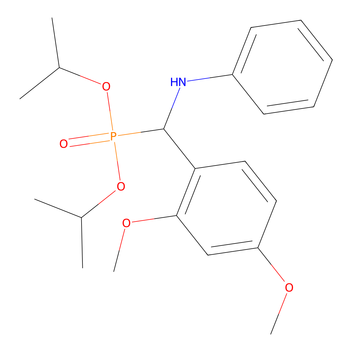 N-[(2,4-dimethoxyphenyl)-di(propan-2-yloxy)phosphorylmethyl]aniline molecular structure, CAS 488090-33-1